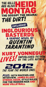 September 2009 Playboy cover uses typefaces reminiscent of 1950's horror movies.